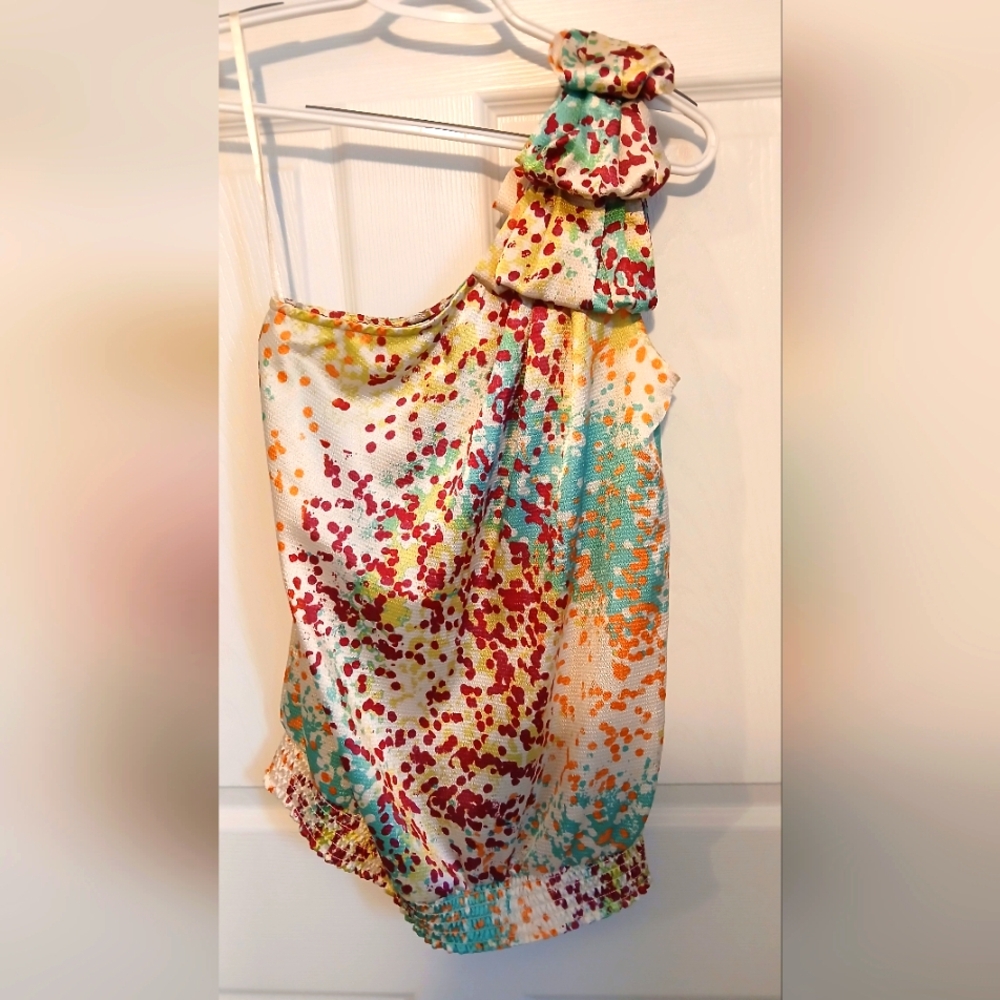 The Limited Colorful One-Shoulder Top